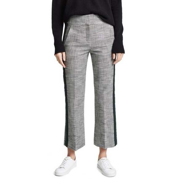 Veronica Beard Cormac Plaid Houndstooth Cropped Trouser Pants Casual Work - Picture 1 of 8